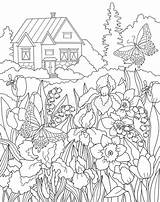 Coloring Garden Fairy Coloritura Segreto Farbtonseite Geheime Flowers Stress Nature Carina sketch template