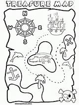 Tesoro Pirata Mapas Piratas Coloringhome Schatzkarte Schatkaart Kleurplaat Piraten sketch template