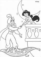 Aladdin Coloring Pages Disney Print sketch template