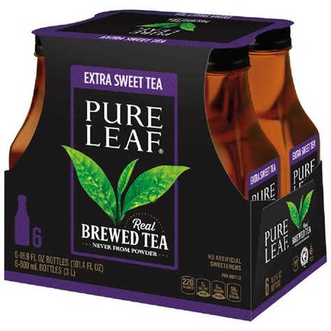pure leaf extra sweet tea  oz bottles shop tea