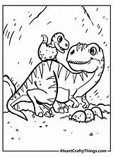 Coloring Dinosaur Pages Dinosaurs Eggs Fearsome sketch template