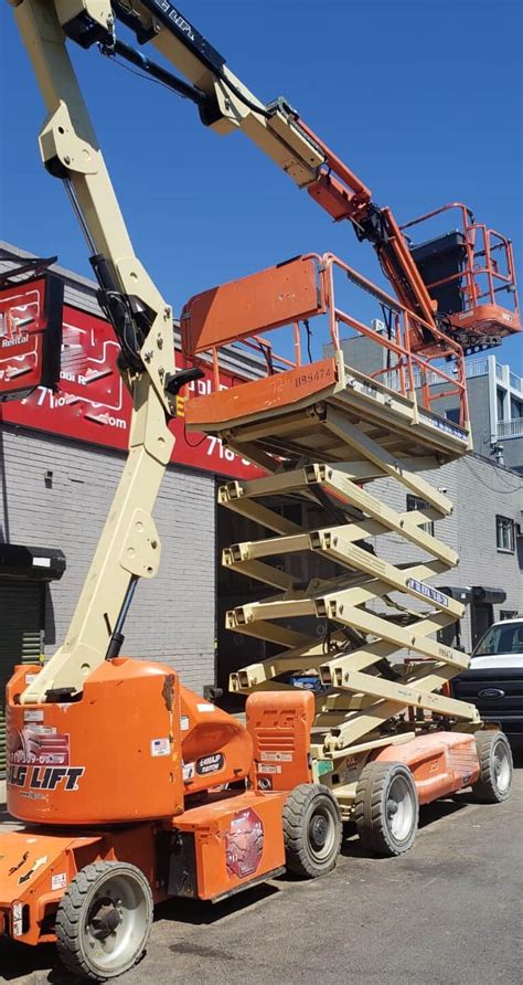 ft articulating boom lift rental rent  tool  nyc job site delivery