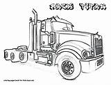 Pages Wheeler Kenworth Tow Semi Colorings Mater Sheets Garbage Rig Mack sketch template