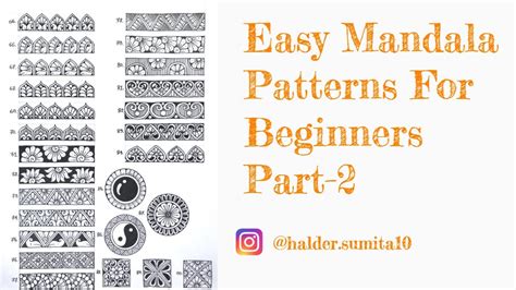 easy mandala patterns  beginners part  youtube