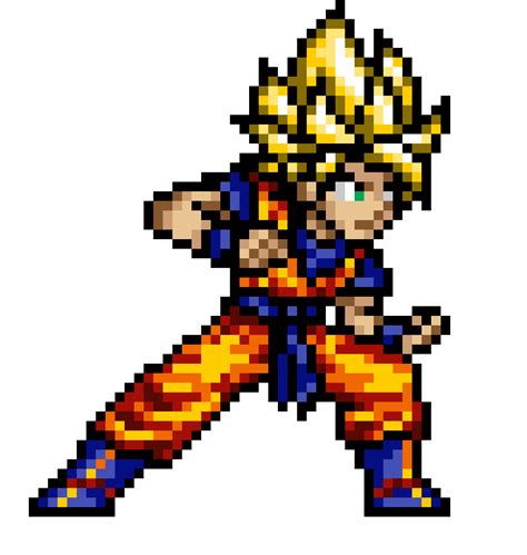 Goku Ssj1 Pixel Art Sexiz Pix
