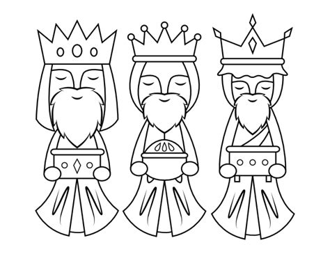 printable  wise men coloring page