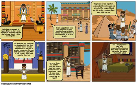 egyptian comic strip storyboard by scvagi