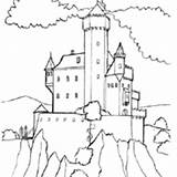 Montanha Castelo Pirineus Tudodesenhos sketch template
