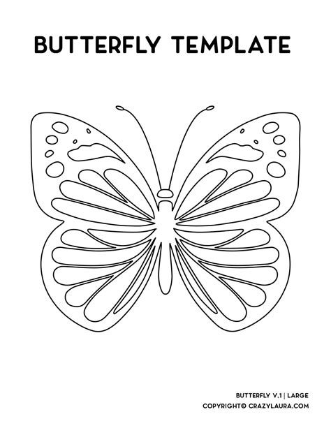 butterfly template coloring pages  print crazy laura