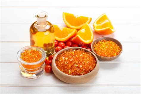 spa essentials orange aromatherapy stock photo image  orange