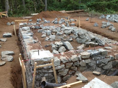 building  stone foundation   house