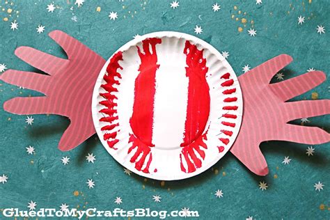 paper plate peppermint candy craft