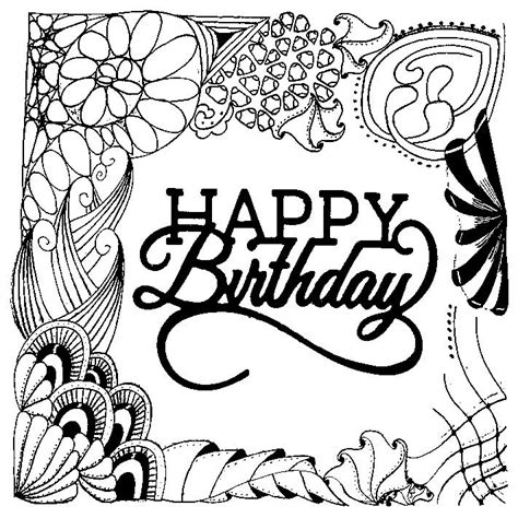 adult coloring page happy birthday  coloring pages disney