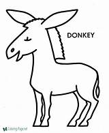 Donkey Coloring Outline Animals Pages Farm Printable Preschool Animal Color Outlines Tail Kids Drawing Colouring Donkeys Clipart Sheet Horse Print sketch template