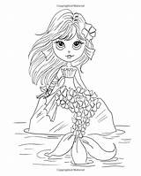 Coloring Sunshine Lacy Book Mermaids Pirates Enchanted Seas Volume Pages Mermaid Stamps Digi Sheets Amazon sketch template