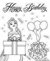 Coloring Birthday Happy Colouring Elsa Pages Disney Wishes Printable Print Color Scooby Doo Info Popular sketch template