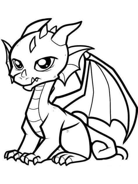 dragon coloring page   svg file  silhouette