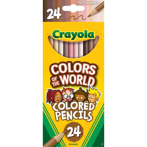 crayola colored pencils  count colors   world skin tone