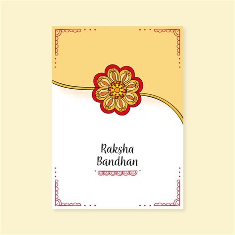 vector raksha bandhan greeting card