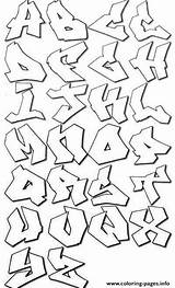 Letters Bubble Graffiti Coloring Alphabet Pages Printable sketch template