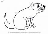 Draw Devil Tasmanian Drawing Cartoon Step Tutorials Kids Learn Drawings Paintingvalley sketch template