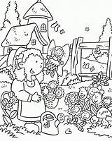 Coloring Garden Kids Pages Popular sketch template
