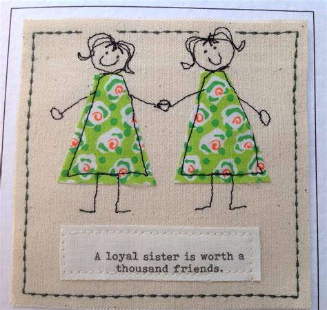 handmade sister birthday card  special quote sister