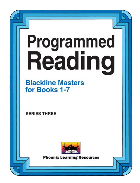 programmed reading blackline masters series  phoenix learning resources
