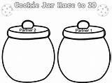 Jar Cookie Coloring Pages Cookies Template Race Holding Boy Monster Eat Sky Coloringsky sketch template