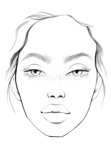 illustration  face chart  makeup artist face chart makeup