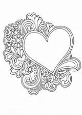 Coloring Pages Heart Mandala Colorama Coeur Adult Printable Doodle Zentangle Hearts Coloriage Hugolescargot Amour Patterns Colouring Google Anniversary Happy Book sketch template