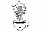 Kawaii Coffee Cup Coloring Pages Colorear Coloringcrew Mug Drawing sketch template