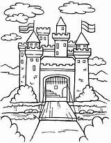Coloring Pages Castle Printable Book Castles sketch template