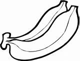Banana Bananas Coloring Color Two sketch template