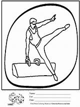 Gymnastics Gymnastique sketch template