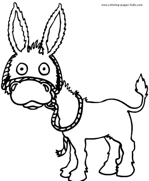 donkey color page animal coloring pages color plate coloring sheet