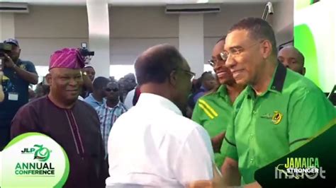 Pm Andrew Holness Entry Into Jlp 79th Annual Conference 2022 Youtube