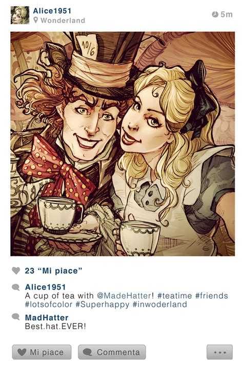 Alice And The Mad Hatter Disney Characters Take Selfies
