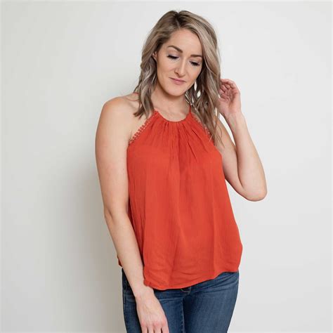 halter style bubble hem top bubble hem tops halter style tank top