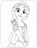 Tangled Coloring Series Rapunzel Pages Pascal Disneyclips sketch template