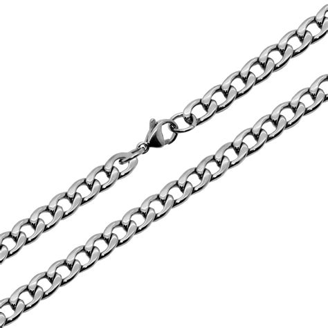 chain necklace  bracelet small massive stainless steel link unisex