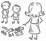 Vase Child Broke Broken Mother Boys Asking Who Illustrations Clip Vector Stock Illustration sketch template