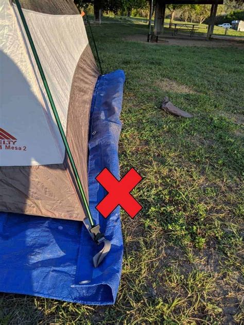 put  tarp   tent decide  making