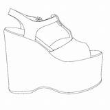 Template High Heel Baby Drawing Shoe Booties Printable Getdrawings sketch template