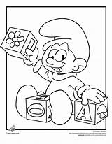 Smurf Baby Coloring Pages Template sketch template