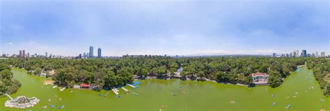 chapultepec lake mexico city aerial view  panorama cities