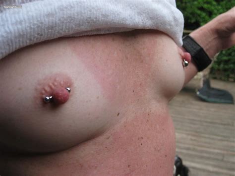 small saggy tits pierced