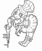 Legends League Coloring Pages Chibi Caitlyn Draw Lineart sketch template
