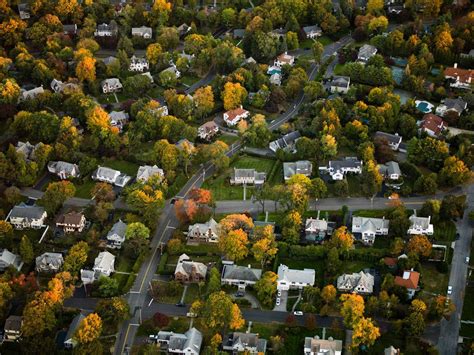 idea  american suburbs  lined   reality