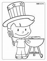 Coloring Pages July Grilling Printable 4th Bbq Fourth Barbecue Kids Activity Child Patriotic Color Sheknows Boy Sheets Kid Choose Board sketch template
